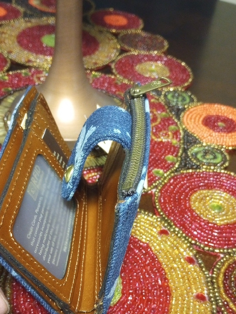 Patricia Nash Denim RFID Wallet - Picture 12 of 16